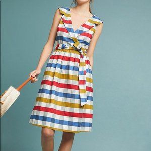 NWOT Maeve Cricket Club Size 8 Multi Dress Collar